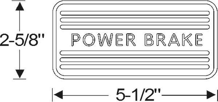50-0406-22 Power Brake Pedal Pad