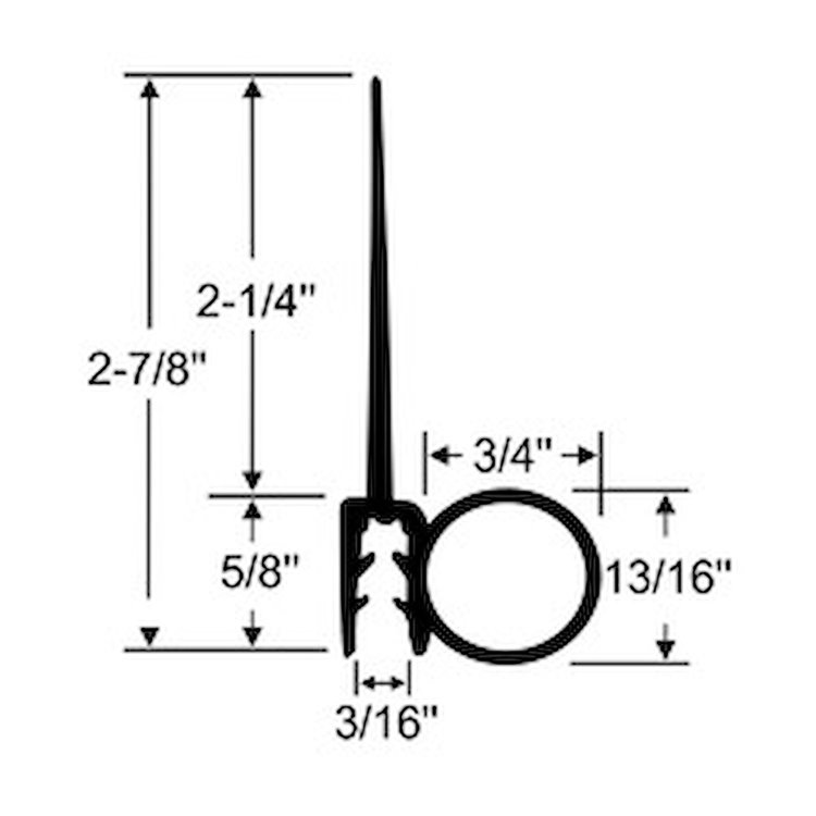 70-4349-265 Single Side Bulb Push-On Wiper