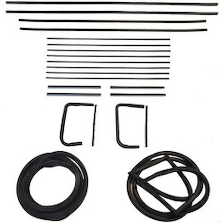 90-3076-90 Glass Weatherstrip Kit, Buick Century, Olds Super 88, Olds Ninety Eight