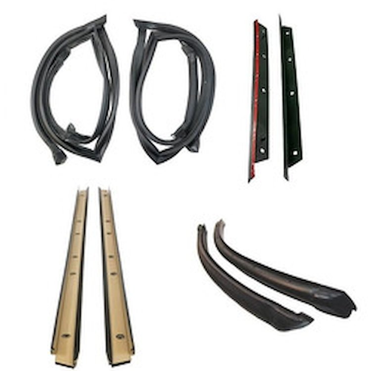 90-3597-90 T-Top Weatherstrip Set with Plastic Drip Edge, Pontiac Firebird, Chevy Camaro