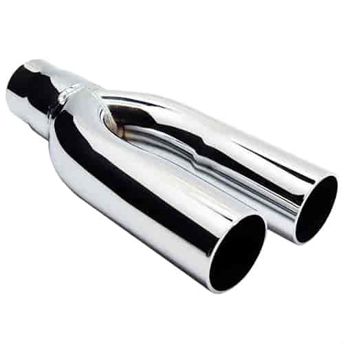 Chrome Exhaust Tip Dual Pencil Cut 5.5"