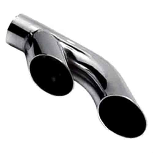 Chrome Exhaust Tip Dual Turn Down 4.5"