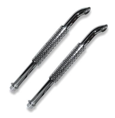 JTS300 Full Boar 3 in. Truck Stacks w/Shields [Chrome]