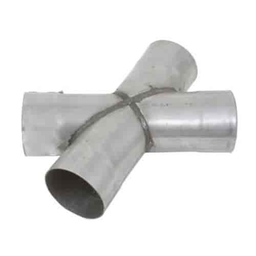Aluminized Stamped X-Pipe 3" to 3" Dual Pipes