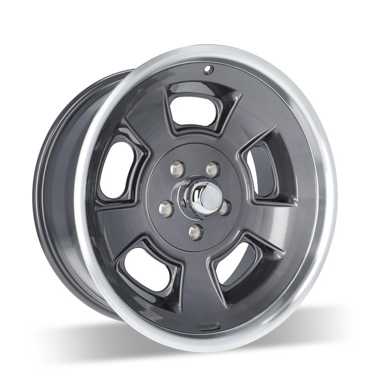 Sprint Front Wheel, Size: 19x8.5", Bolt Pattern: 5x5", Backspace: 4.5" [Anthracite with Machined Lip - Gloss Clearcoat]