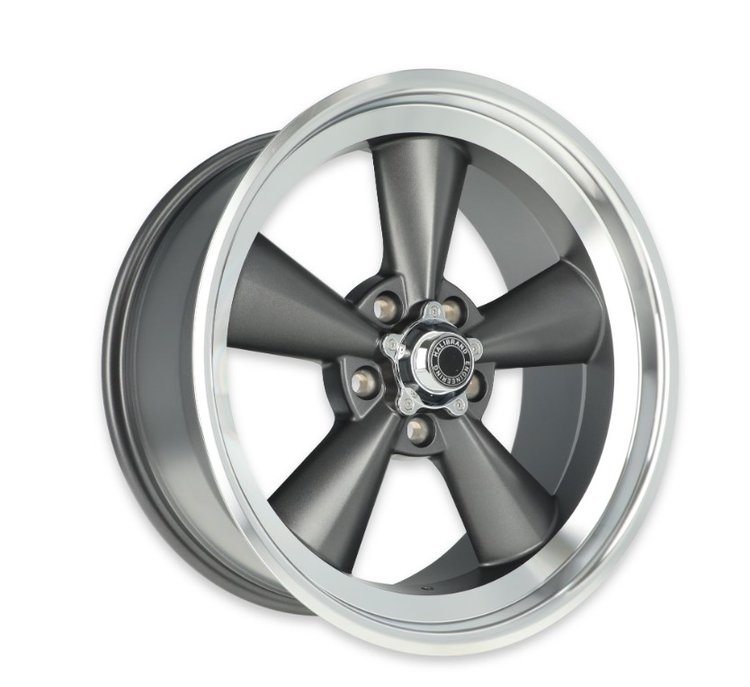 5 Spoke Front Wheel, Size: 19x8.5", Bolt Pattern: 5x5", Backspace: 5.25" [Anthracite - Semi Gloss Clearcoat]
