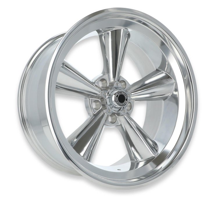 5 Spoke Rear Wheel, Size: 20x10", Bolt Pattern: 5x5", Backspace: 5.5" [Polished]