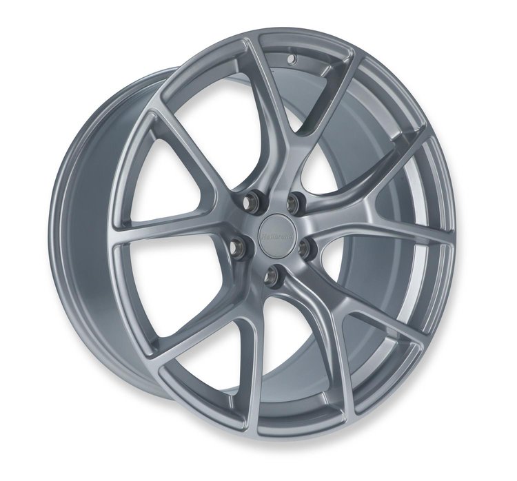 Split-Spoke Wheel, Size: 20x9.5", Bolt Pattern: 5x115", Backspace: 5.84" [Gloss Silver]