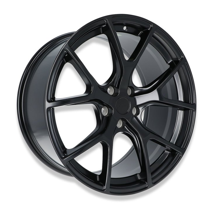 Split-Spoke Wheel, Size: 20x10", Bolt Pattern: 5x4.5", Backspace: 6.96" [Semi Gloss Black]