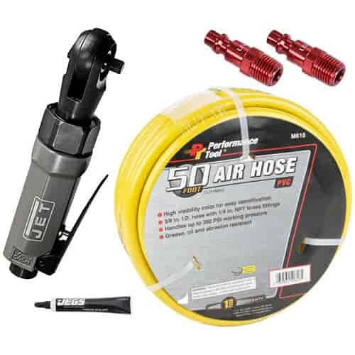 R6 1/4" Stubby Air Ratchet Kit Includes: R6 1/4" Stubby Air Ratchet