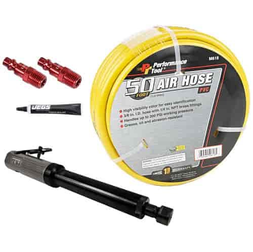 R6 1/4" Extended Air Die Grinder Kit Includes: R6 1/4" Extended Air Die Grinder