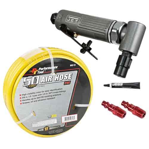 R6 1/4" Right Angle Air Die Grinder Kit Includes: R6 1/4" Right Angle Air Die Grinder