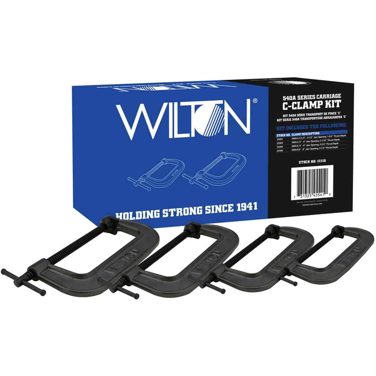 540A Series Carriage C-Clamp Kit Opening Capacity Max: 2-1/2", 4", 6", 8"