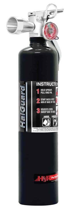 HalGuard Clean Agent Fire Extinguisher Black