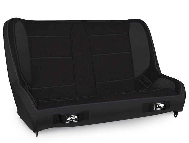 A9236-36-50 Elite Series Low Back Rear Suspension Bench Seat, 76-86 CJ7 / 87-95 Wrangler YJ [Black]