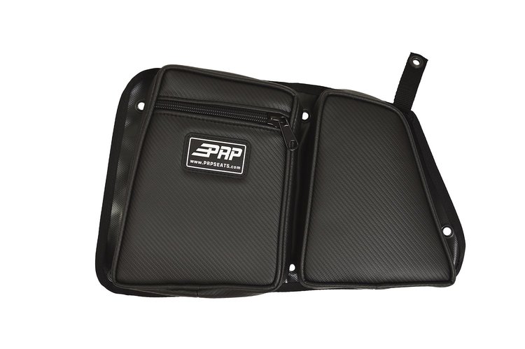 E40-210 Door Bag w/ Knee Pad, RZR Models; w/o OEM Door Speakers [Rear Driver Side; Black]