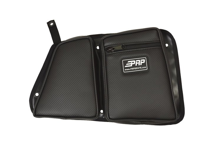 E41-210 Door Bag w/ Knee Pad, RZR Models; w/o OEM Door Speakers [Rear Passenger Side; Black]