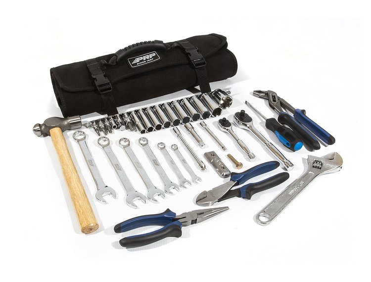 E98 Roll-Up Tool Bag w/ 36 Piece Tool Kit, RZR [Black]