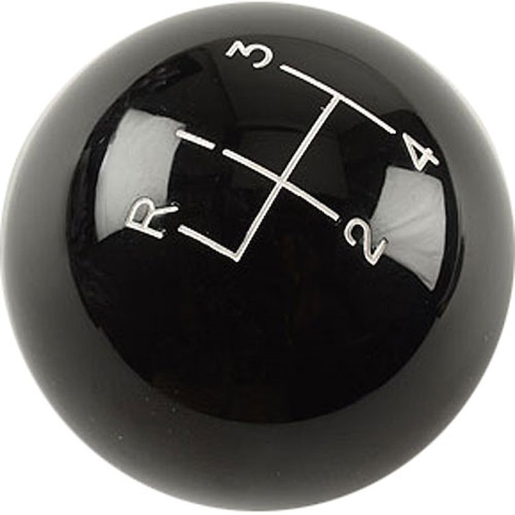 Black Classic Shifter Knob Pattern: 4-Speed
