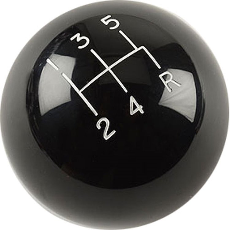 Black Classic Shifter Knob Pattern: 5-Speed