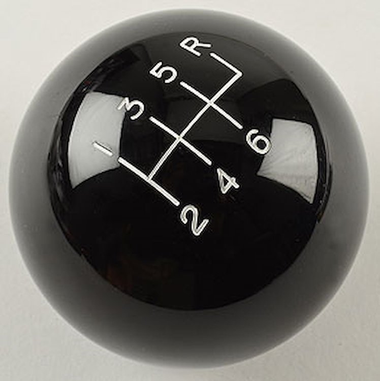 Black Classic Shifter Knob Pattern: 6-Speed