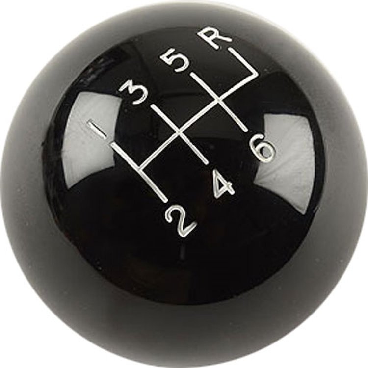 Black Classic Shifter Knob Pattern: 6-Speed