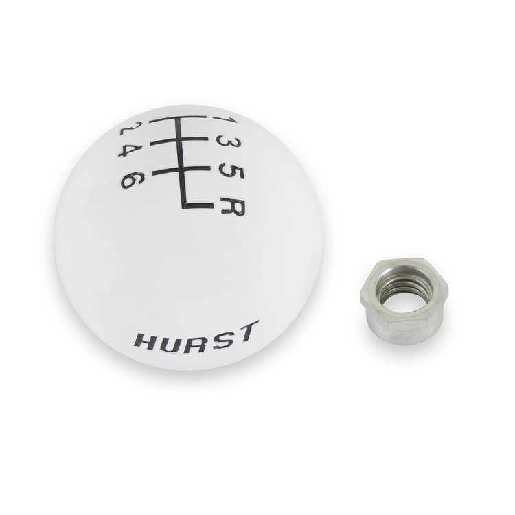 Shift Knob with 6-Speed Upper Right Reverse Pattern for 3/8-16 Threaded Sticks [White]