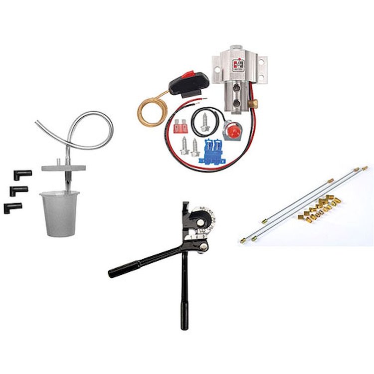 Universal Roll Control Kit with Brake Lines, Fittings, Tubing Bender & Brake Bleeder