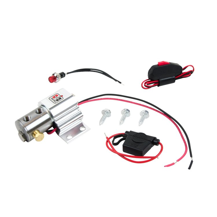 Line Lock Kit with Stainless Steel Valve for Hydraulic Brake Systems [Finned Aluminum Housing]