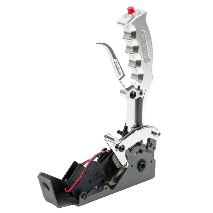 Pistol-Grip Quarter Stick Race Shifter for GM Powerglide and TH250-TH400 Automatics [Clear Anodized Billet Handle]