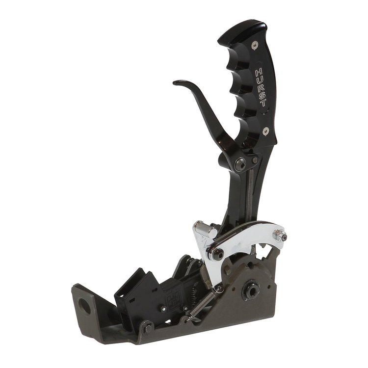 Pistol-Grip 4-Speed Quarter Stick Race Shifter for GM 700R4 and 4L60E/4L80E Automatics [Black Anodized Billet Aluminum]