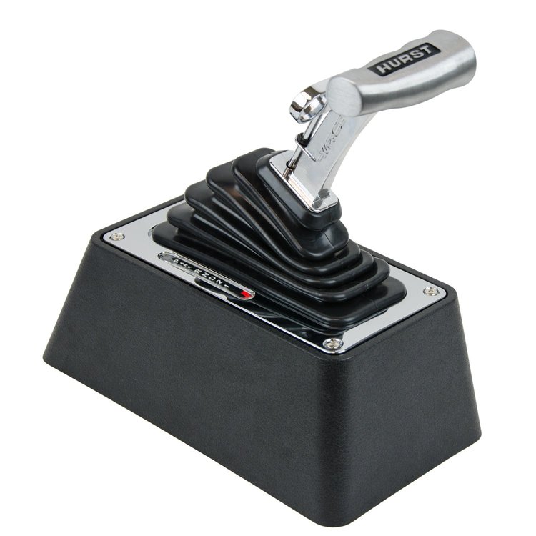 V-Matic 3 Ratchet Shifter for GM, Ford and Mopar 3 and 4-Speed Automatics [Brushed Aluminum T-Handle, Chrome Stick]