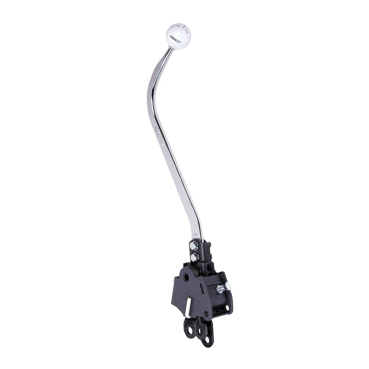 Competition/Plus 4-Speed Shifter for Chevy and GMC 1/2-Ton Pickup with Muncie or Borg Warner T-10 [Chrome Stick, White Knob]