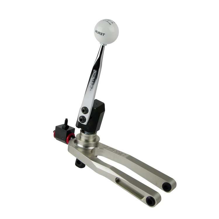 Billet/Plus Short Throw Shifter for 2009-2023 Dodge Challenger 6-Speed [Chrome Stick, White Knob]