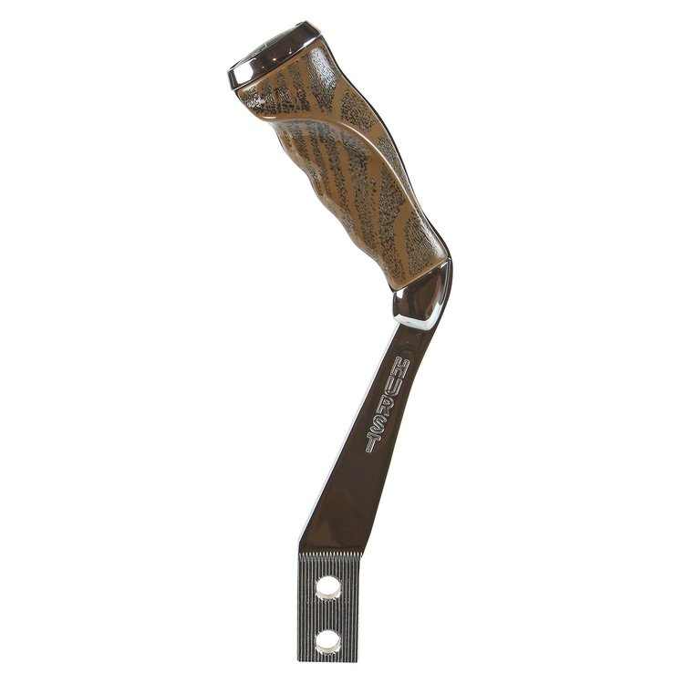 Pistol Grip Shifter Stick for Mopar B and E-Body, Wood Grain, 11.5 in. Tall [Chrome, Wood Grip Plates]