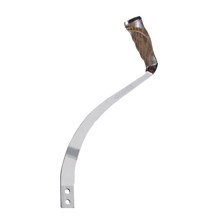 Pistol Grip Shifter Stick for 1968-1970 Mopar B-Body without Console, 20.25 in. Tall [Chrome, Wood Grip Plates]