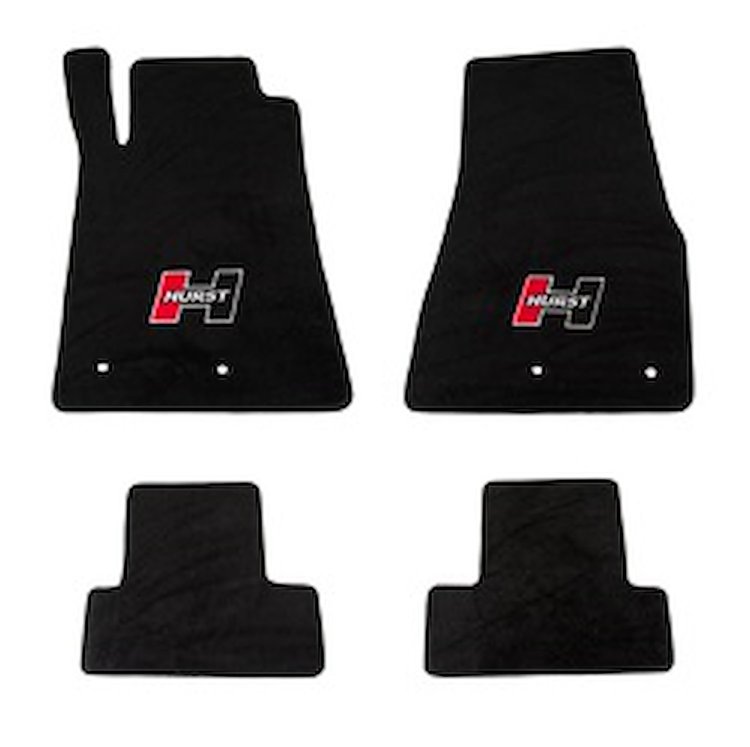 Red Logo Front / Rear Floor Mat Kit for 2010-2015 Mustang