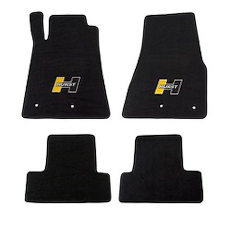 Gold Logo Front / Rear Floor Mat Kit for 2010-2015 Mustang