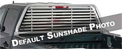 Rear Window Louvered Sunshade No Drill Stackhole Mount Bright Anodized Aluminum