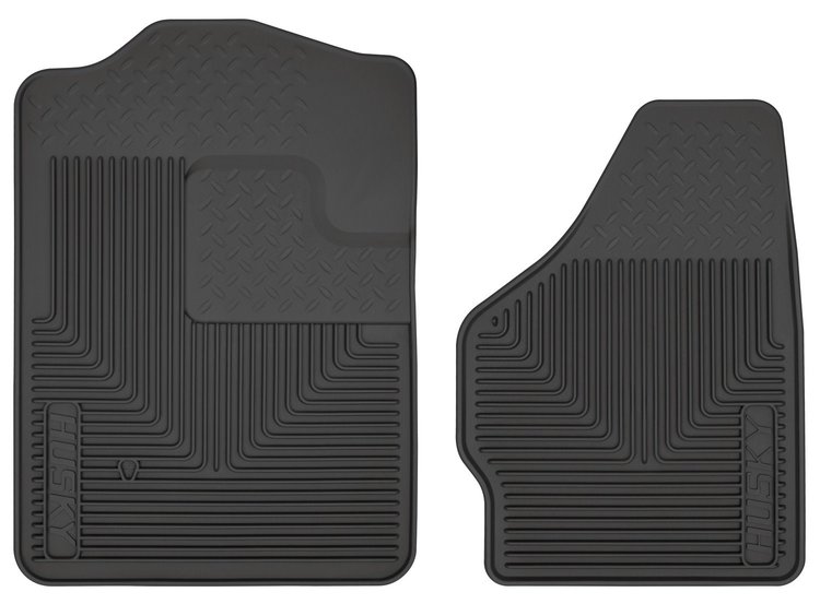 51201 Heavy Duty Front Floor Mats for 1999-2010 Ford Models [Black]
