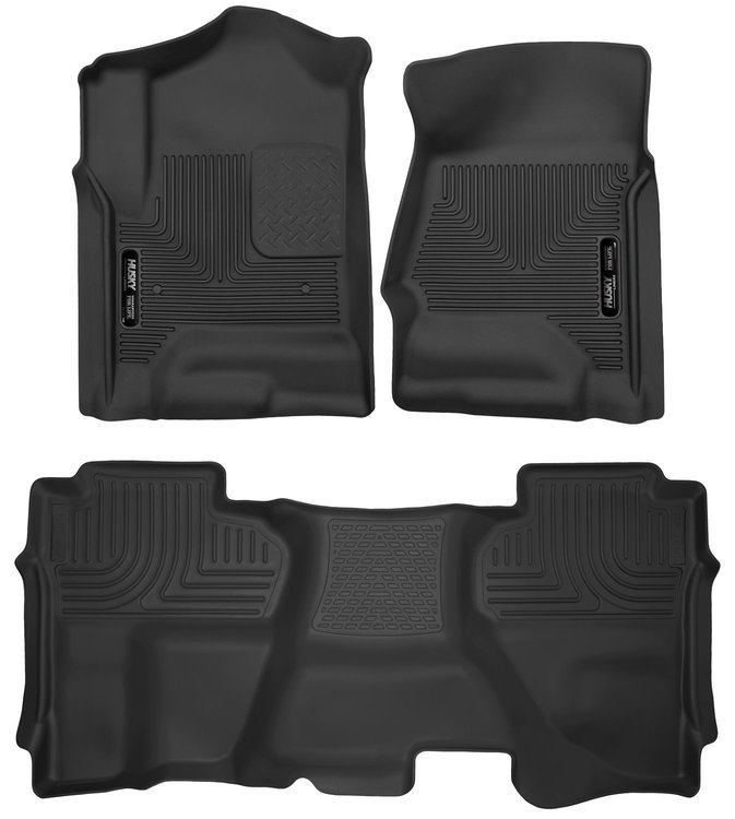 53918 X-act Contour Front & 2nd Row Floor Liners for 2014-2019 Chevrolet and GMC Models [Black]