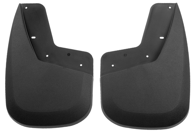 56801 Front Mud Guards for 2007-2013 GMC Sierra 1500, 2007-2014 GMC Sierra 2500 HD, and 2007-2014 GMC Sierra 3500 HD [Black]