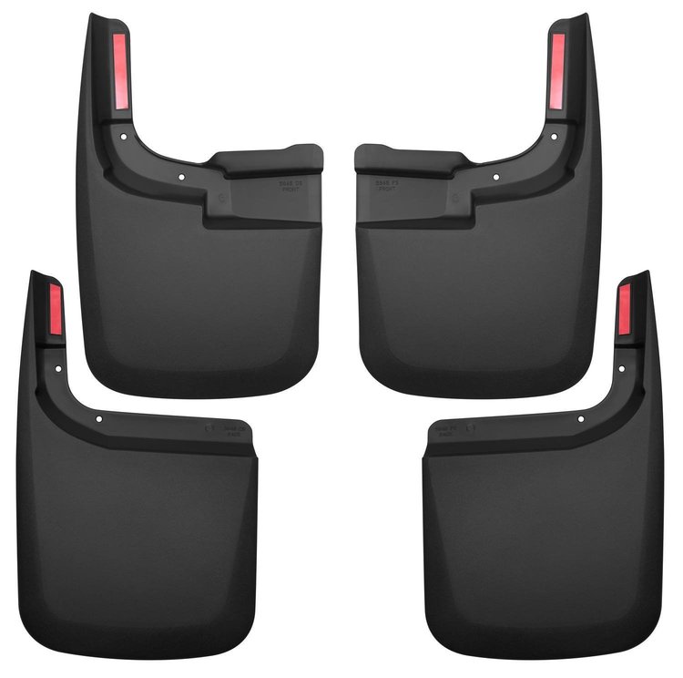 58466 Front & Rear Mud Guards Fits Select Ford F-250 Super Duty and Select Ford F-350 Super Duty [Black]