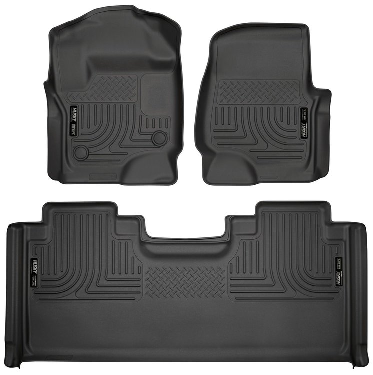 94071 WeatherBeater Front & 2nd Row Floor Liners Fits Select Ford F-250 Super Duty and Select Ford F-350 Super Duty [Black]