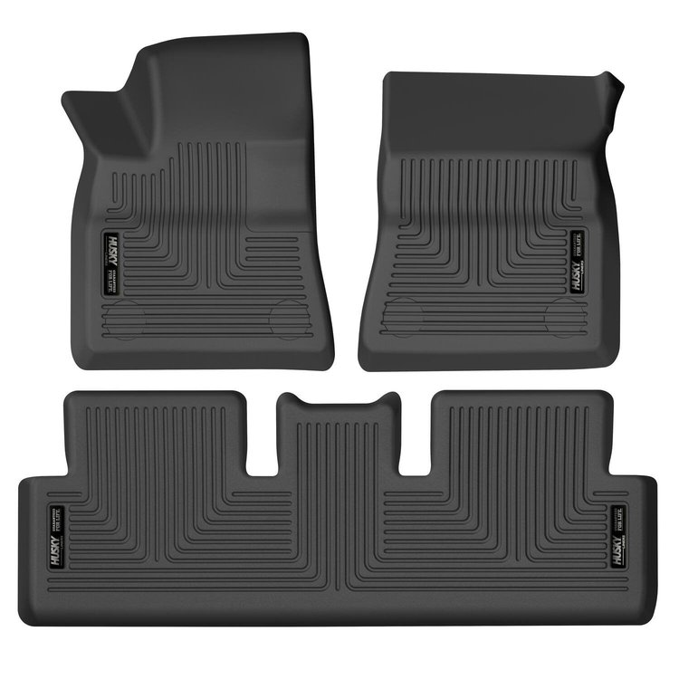 WeatherBeater Front and Rear Floor Liner Set fits Select Late-Model Telsa Model 3