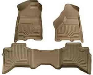 WeatherBeater Floor Liner Tan 2 pc. Front And 1 pc. Rear