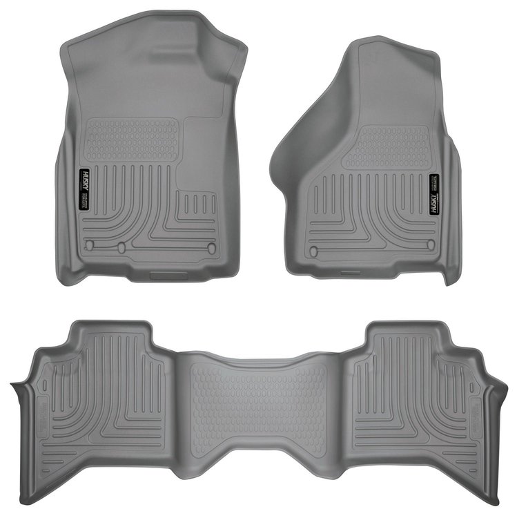 98032 WeatherBeater Front & 2nd Row Floor Liners for 2002-2009 Dodge Models [Grey]