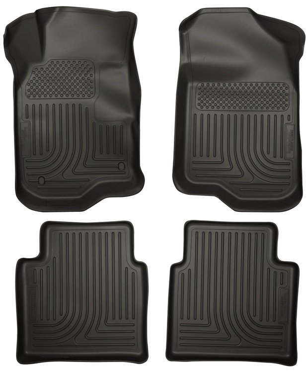 98111 WeatherBeater Front & 2nd Row Floor Liners for 2007-2009 Saturn Aura and 2008-2012 Chevrolet Malibu [Black]
