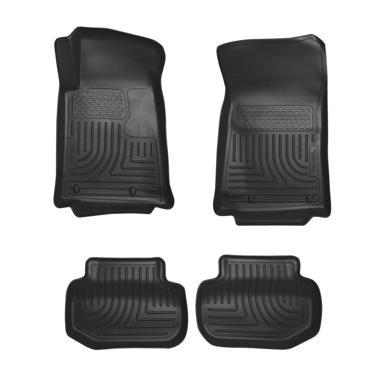 98121 WeatherBeater Front & 2nd Row Floor Liners for 2010-2015 Chevrolet Camaro [Black]