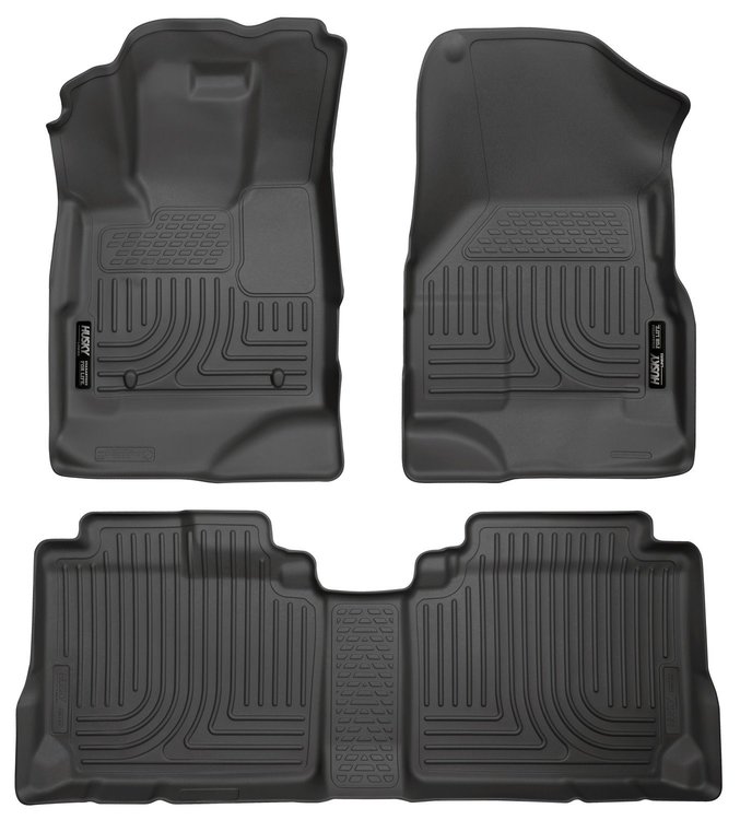 98131 WeatherBeater Front & 2nd Row Floor Liners for 2010-2017 Chevrolet Equinox and 2010-2017 GMC Terrain [Black]